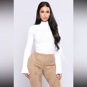 Next To Me Mock Neck Sweater - Off White